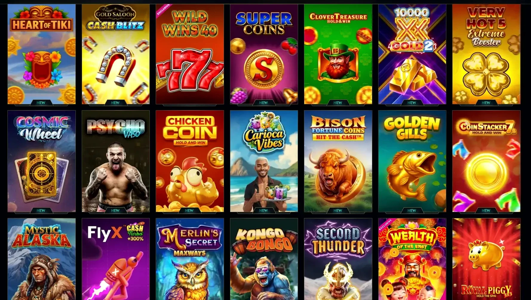 Oshi Casino Anmeldung Bildschirm mit Bonusübersicht